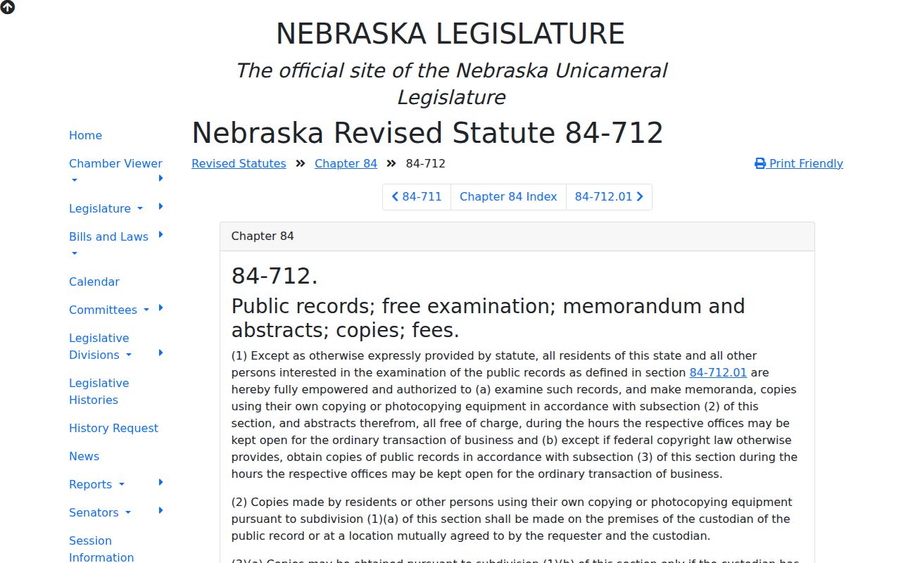 Garfield County warrant records Nebraska Public Records Act