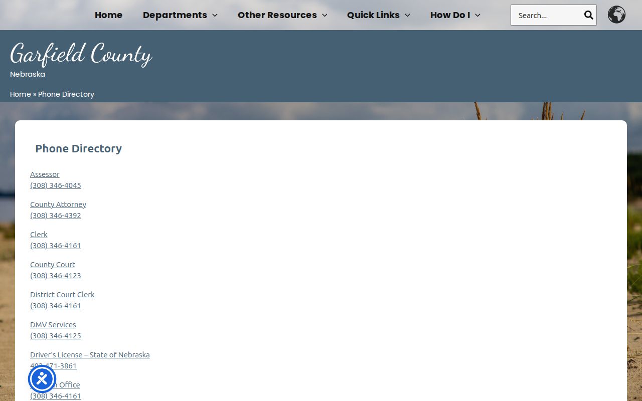 Garfield County warrant records county phone directory